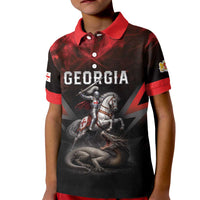 Georgia Coat Of Arms Kid Polo Shirt Saint George And The Dragon