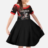 Georgia Coat Of Arms Kid Short Sleeve Dress Saint George And The Dragon