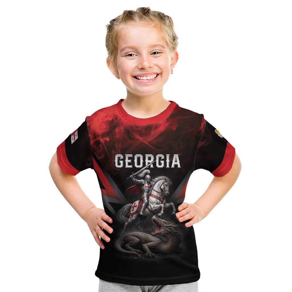 Georgia Coat Of Arms Kid T Shirt Saint George And The Dragon