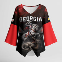 Georgia Coat Of Arms Kimono Sleeve Blouse Saint George And The Dragon