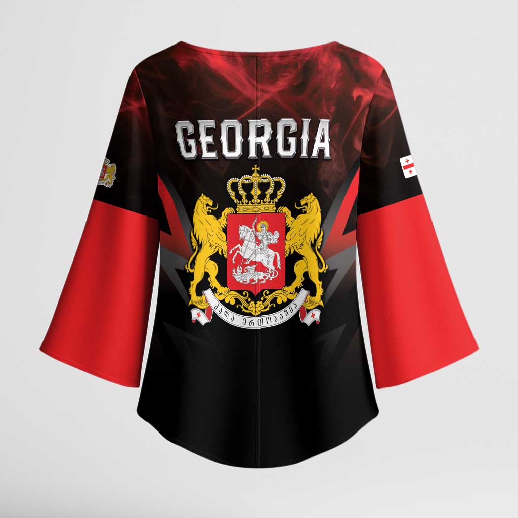 Georgia Coat Of Arms Kimono Sleeve Blouse Saint George And The Dragon