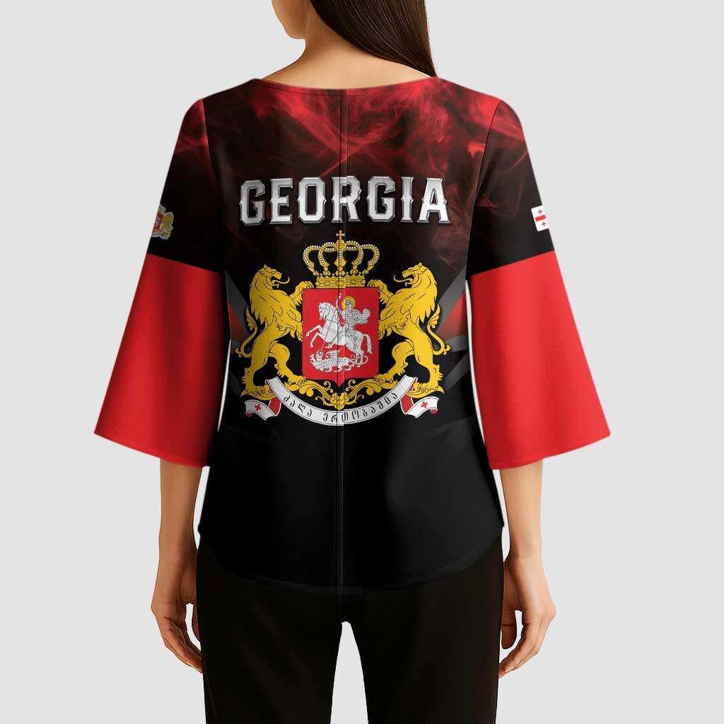 Georgia Coat Of Arms Kimono Sleeve Blouse Saint George And The Dragon