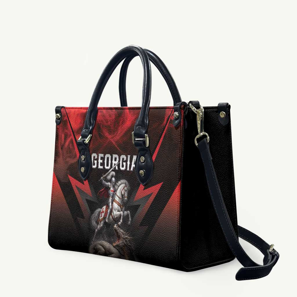 Georgia Coat Of Arms Leather Bag Saint George And The Dragon