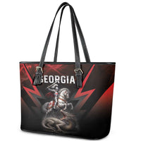 Georgia Coat Of Arms Leather Tote Bag Saint George And The Dragon