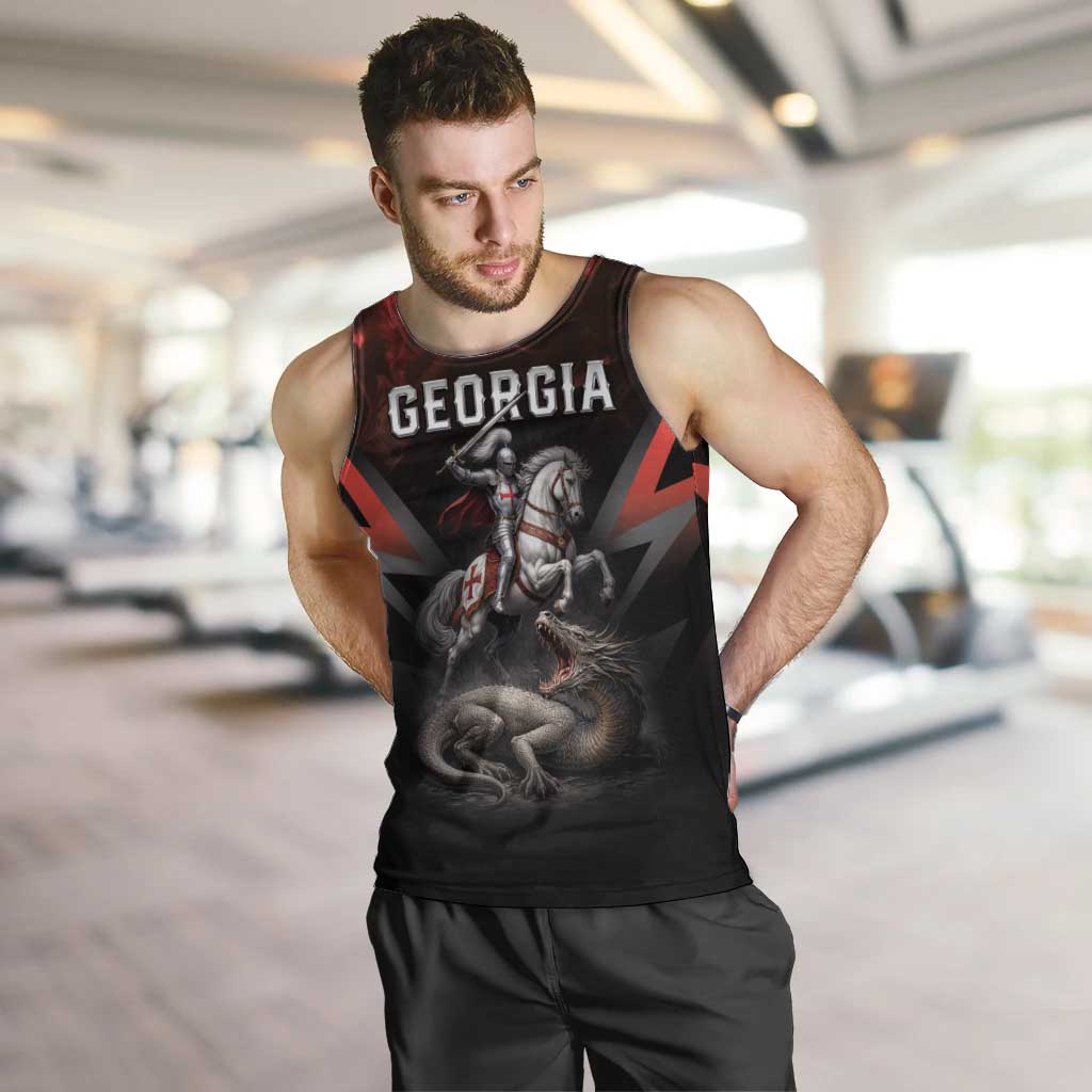 Georgia Coat Of Arms Men Tank Top Saint George And The Dragon