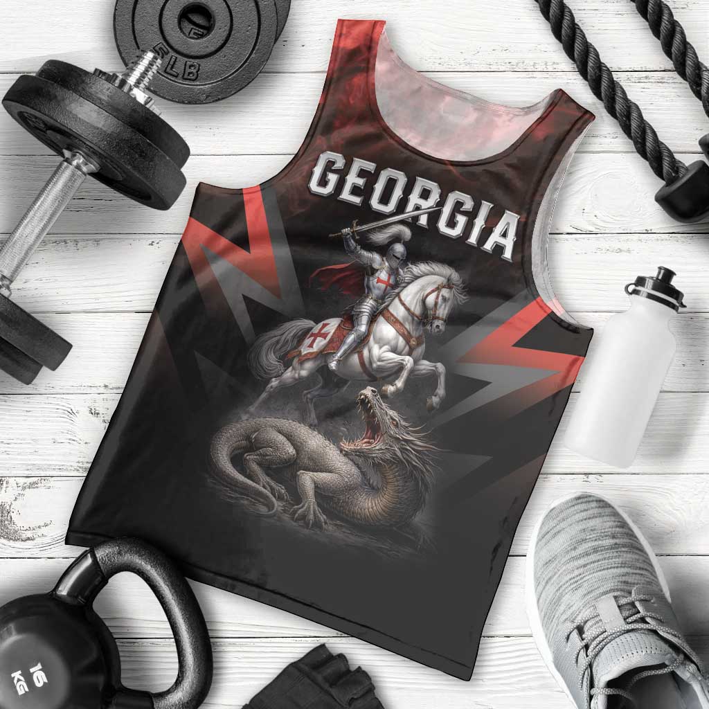 Georgia Coat Of Arms Men Tank Top Saint George And The Dragon