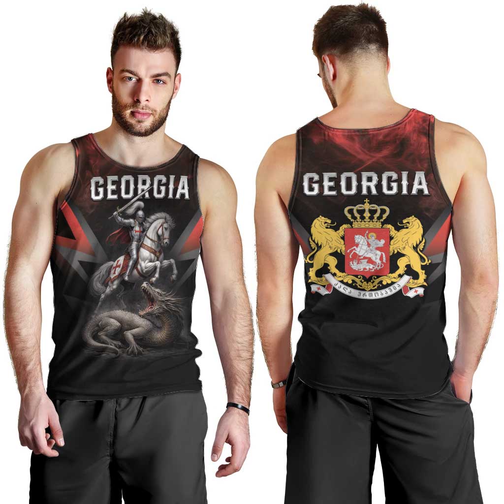 Georgia Coat Of Arms Men Tank Top Saint George And The Dragon