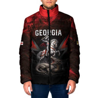 Georgia Coat Of Arms Padded Jacket Saint George And The Dragon