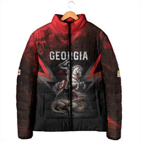 Georgia Coat Of Arms Padded Jacket Saint George And The Dragon
