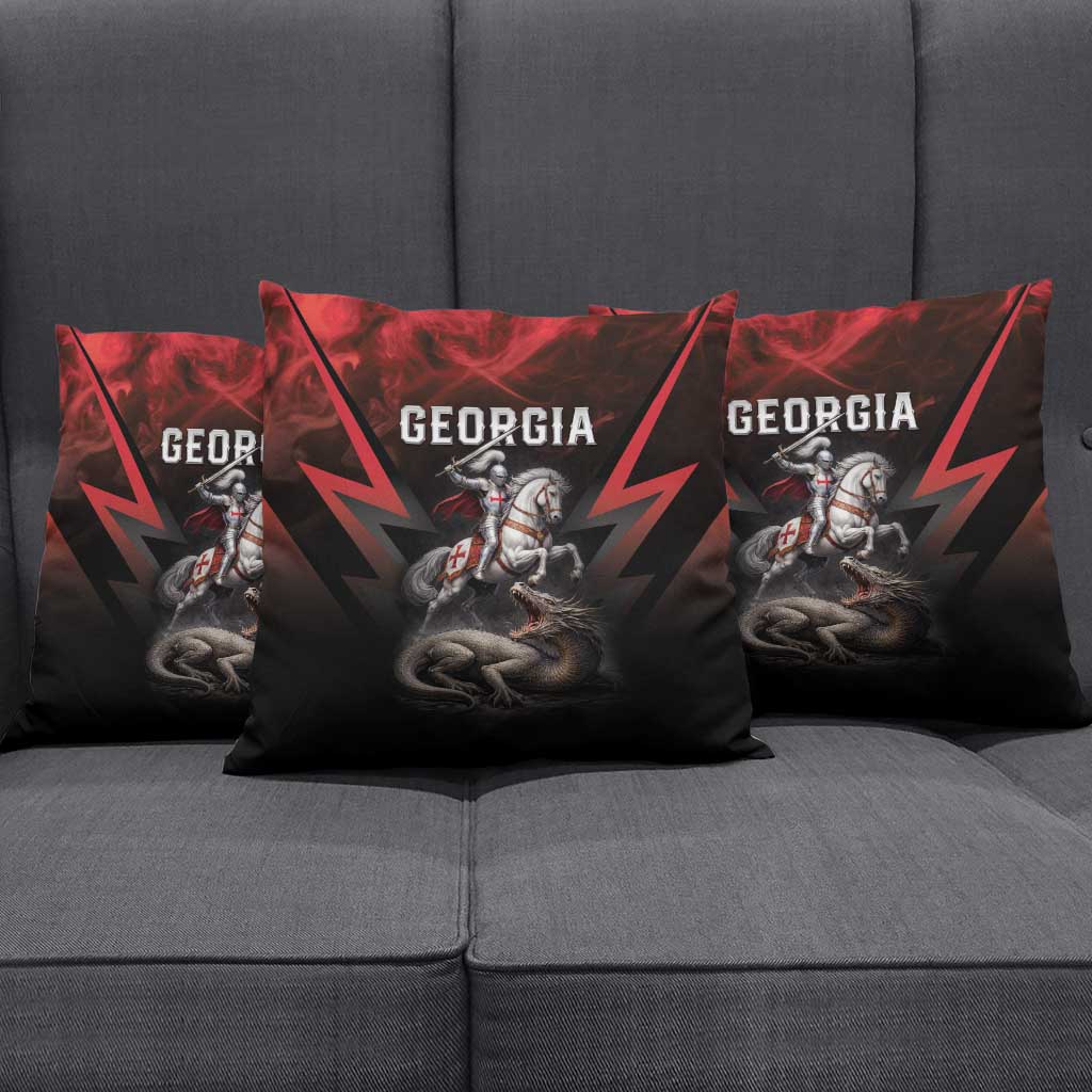 Georgia Coat Of Arms Pillow Cover Saint George And The Dragon