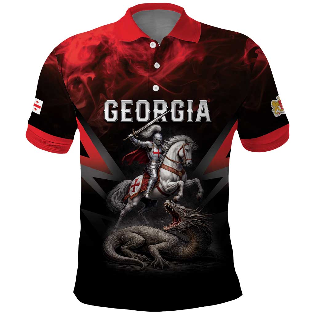 Georgia Coat Of Arms Polo Shirt Saint George And The Dragon