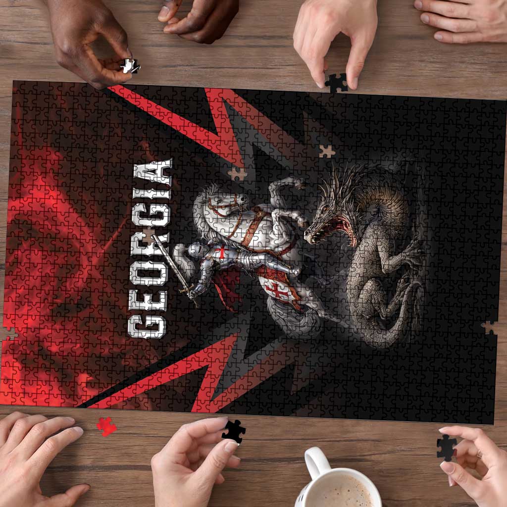 Georgia Coat Of Arms Puzzle Saint George And The Dragon