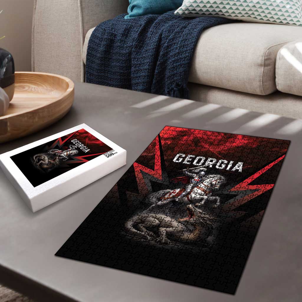 Georgia Coat Of Arms Puzzle Saint George And The Dragon
