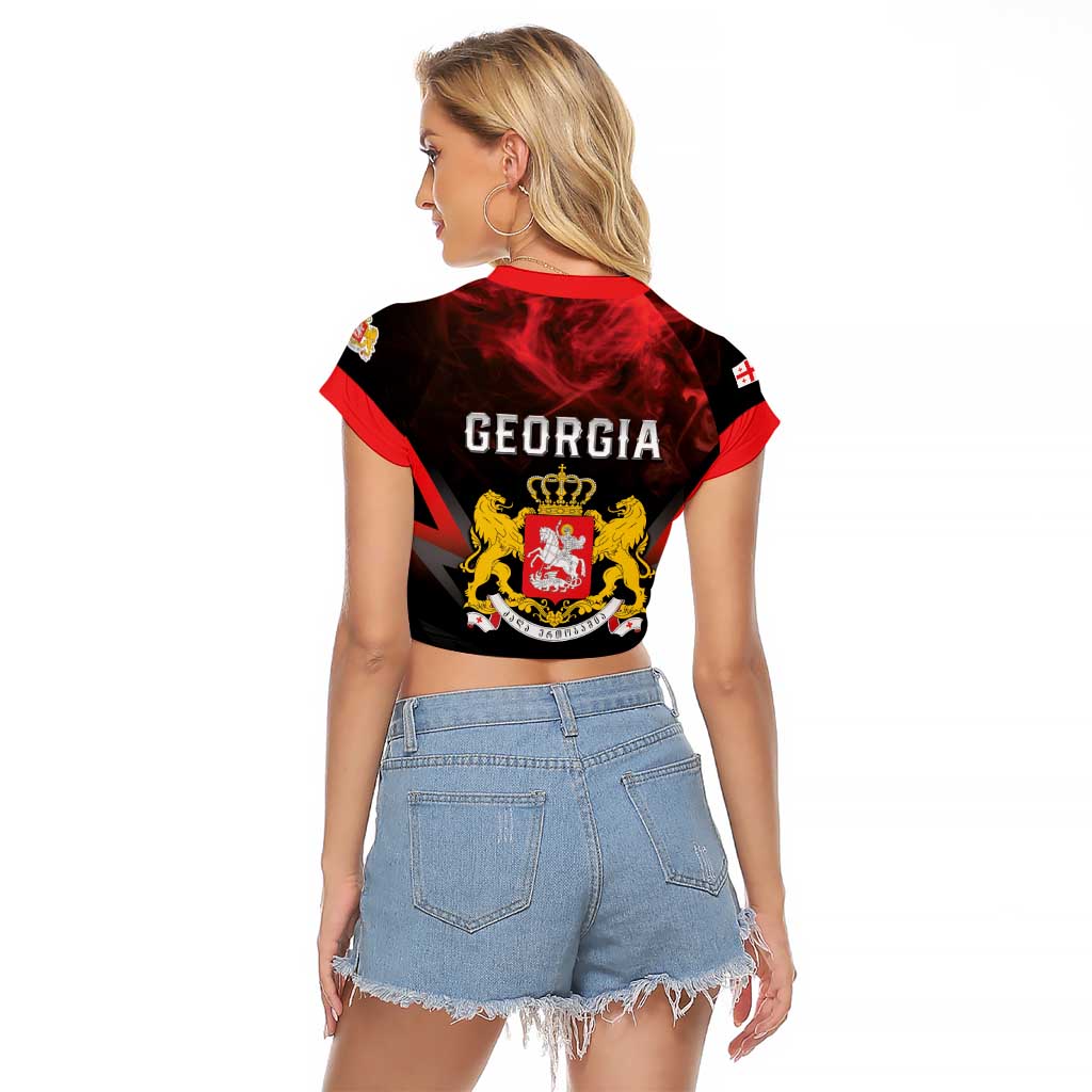 Georgia Coat Of Arms Raglan Cropped T Shirt Saint George And The Dragon