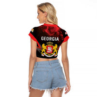 Georgia Coat Of Arms Raglan Cropped T Shirt Saint George And The Dragon