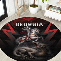 Georgia Coat Of Arms Round Carpet Saint George And The Dragon