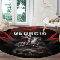 Georgia Coat Of Arms Round Carpet Saint George And The Dragon