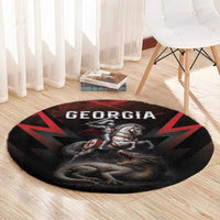 Georgia Coat Of Arms Round Carpet Saint George And The Dragon