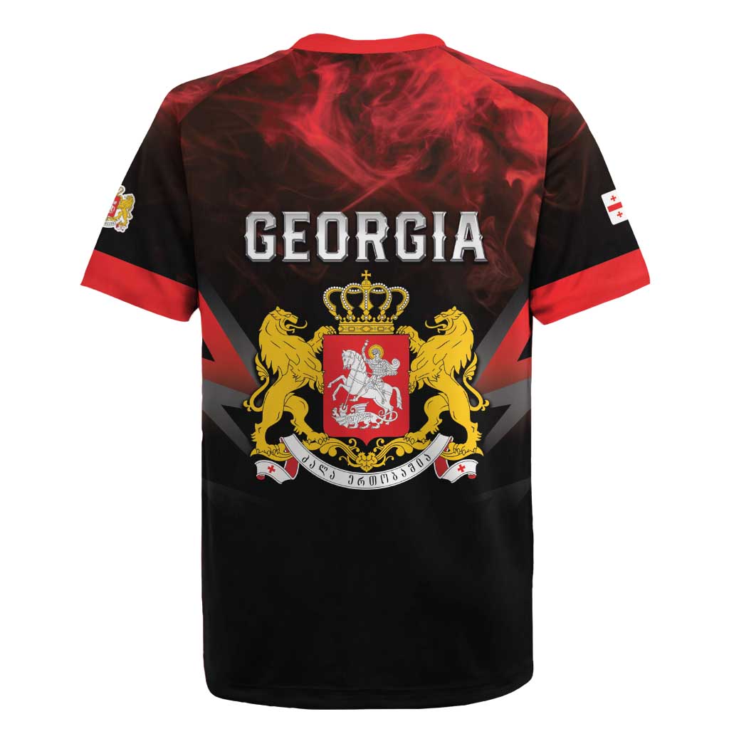 Georgia Coat Of Arms Rugby Jersey Saint George And The Dragon