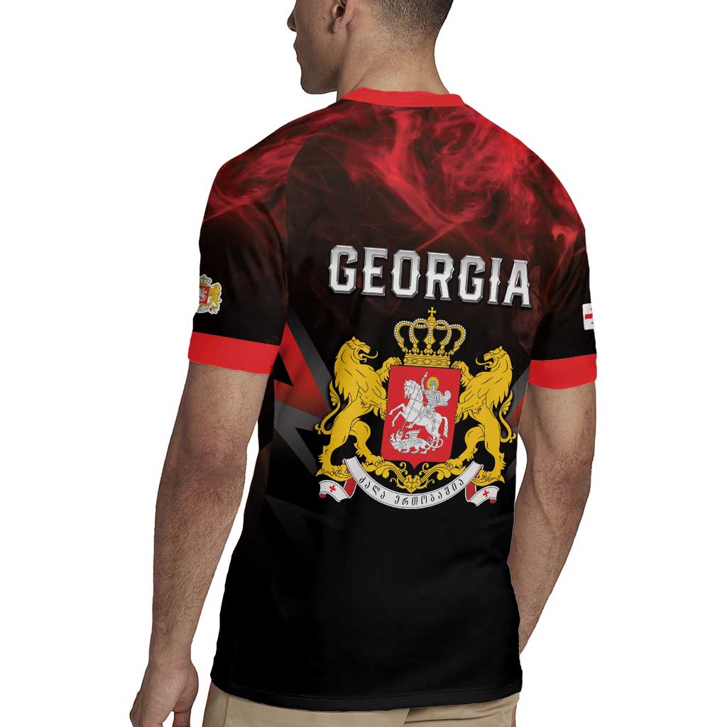 Georgia Coat Of Arms Rugby Jersey Saint George And The Dragon