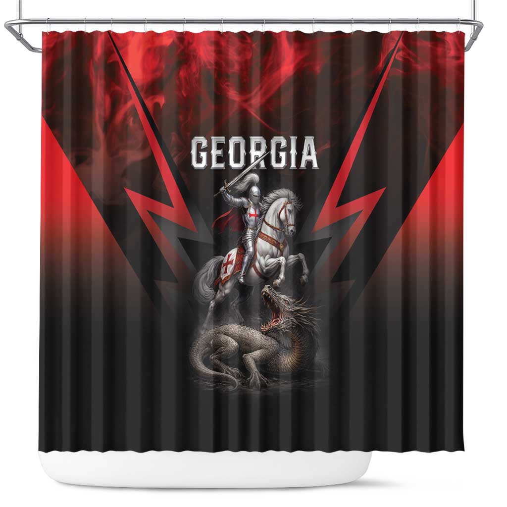Georgia Coat Of Arms Shower Curtain Saint George And The Dragon