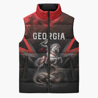 Georgia Coat Of Arms Sleeveless Puffer Jacket Saint George And The Dragon