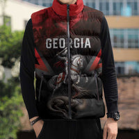 Georgia Coat Of Arms Sleeveless Puffer Jacket Saint George And The Dragon