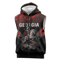 Georgia Coat Of Arms Sleeveless Zip Hoodie Saint George And The Dragon