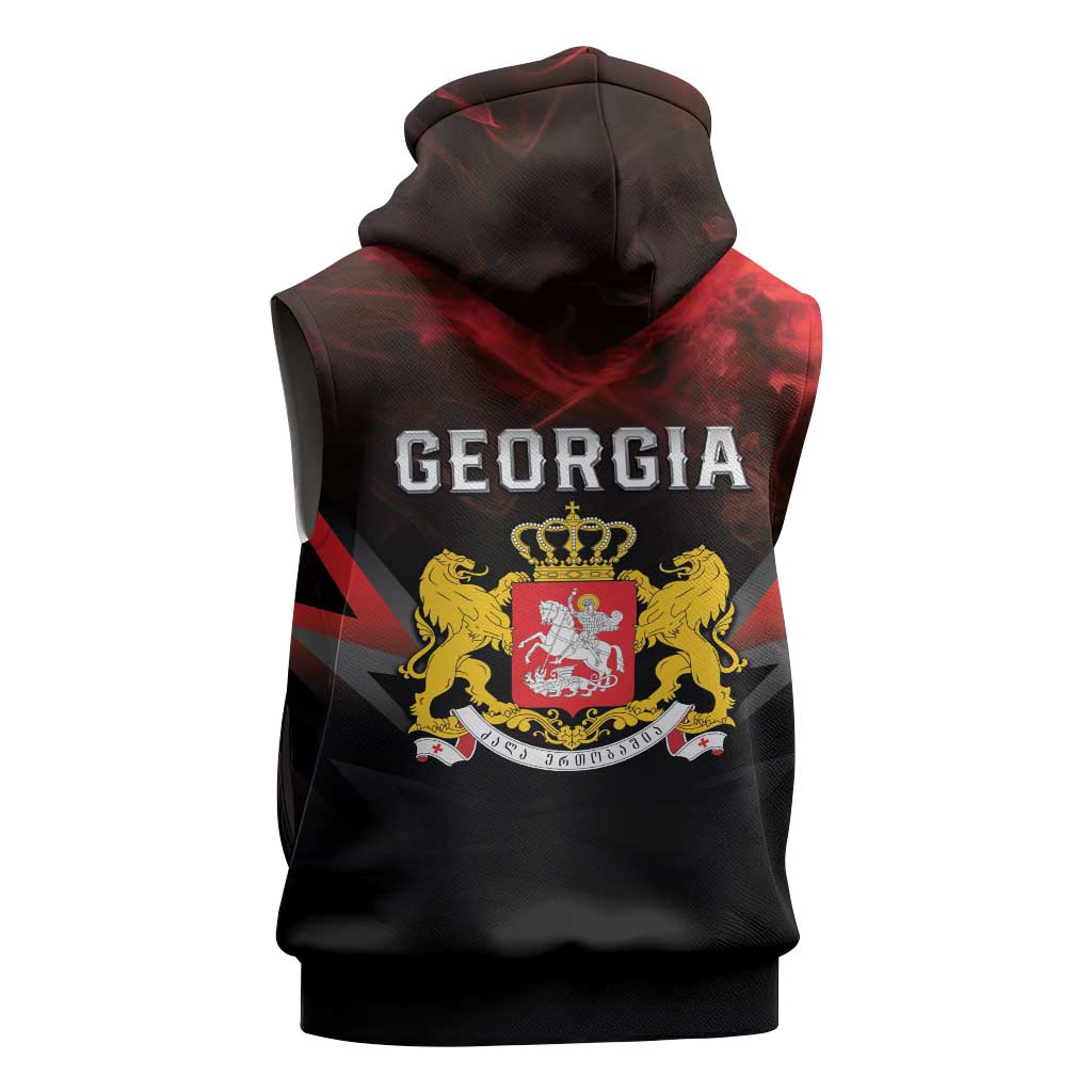 Georgia Coat Of Arms Sleeveless Zip Hoodie Saint George And The Dragon