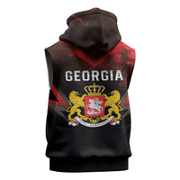 Georgia Coat Of Arms Sleeveless Zip Hoodie Saint George And The Dragon