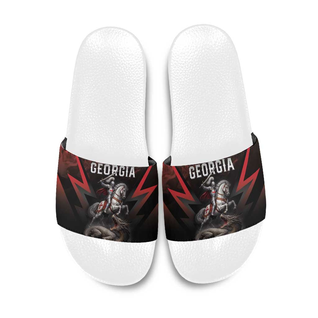 Georgia Coat Of Arms Slide Sandals Saint George And The Dragon