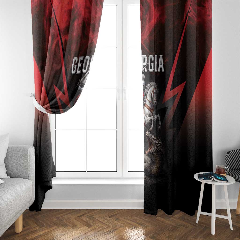 Georgia Coat Of Arms Window Curtain Saint George And The Dragon