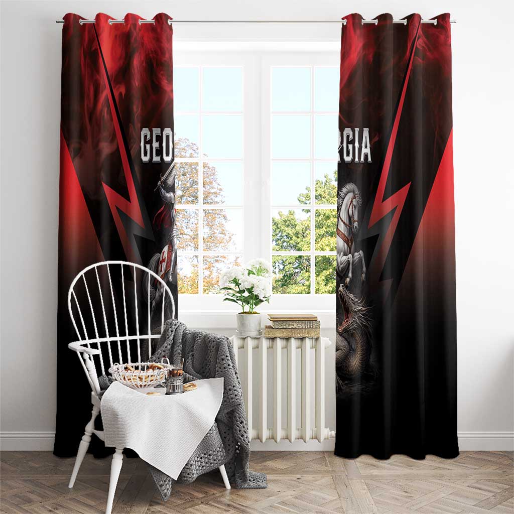 Georgia Coat Of Arms Window Curtain Saint George And The Dragon
