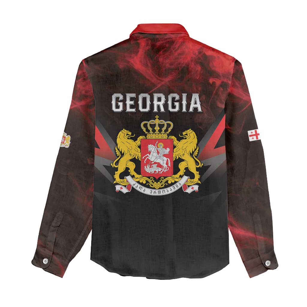 Georgia Coat Of Arms Women Casual Shirt Saint George And The Dragon