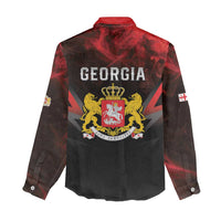 Georgia Coat Of Arms Women Casual Shirt Saint George And The Dragon