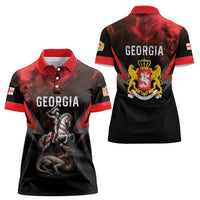 Georgia Coat Of Arms Women Polo Shirt Saint George And The Dragon