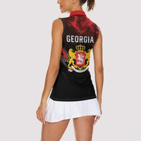 Georgia Coat Of Arms Women Sleeveless Polo Shirt Saint George And The Dragon