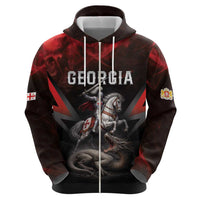 Georgia Coat Of Arms Zip Hoodie Saint George And The Dragon