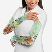 Personalized Kentucky Horse Racing Arm Sleeves Rose Diamond Pattern Mint