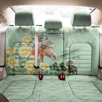 Kentucky Horse Racing Back Car Seat Cover Rose Diamond Pattern Mint