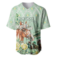 Personalized Kentucky Horse Racing Baseball Jersey Rose Diamond Pattern Mint