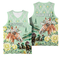 Personalized Kentucky Horse Racing Basketball Jersey Rose Diamond Pattern Mint