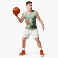 Personalized Kentucky Horse Racing Basketball Jersey Rose Diamond Pattern Mint