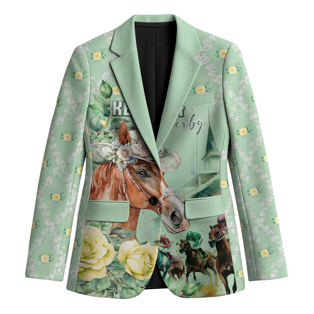 Personalized Kentucky Horse Racing Blazer Rose Diamond Pattern Mint