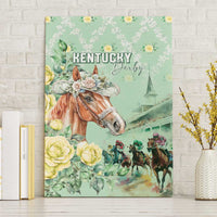 Kentucky Horse Racing Canvas Wall Art Rose Diamond Pattern Mint