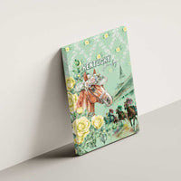 Kentucky Horse Racing Canvas Wall Art Rose Diamond Pattern Mint