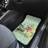 Personalized Kentucky Horse Racing Car Mats Rose Diamond Pattern Mint