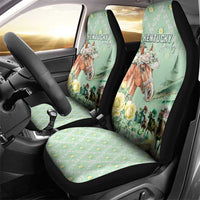 Kentucky Horse Racing Car Seat Cover Rose Diamond Pattern Mint