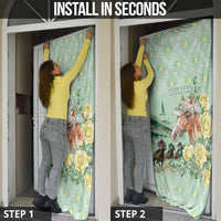 Personalized Kentucky Horse Racing Door Cover Rose Diamond Pattern Mint