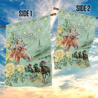 Kentucky Horse Racing Garden Flag Rose Diamond Pattern Mint